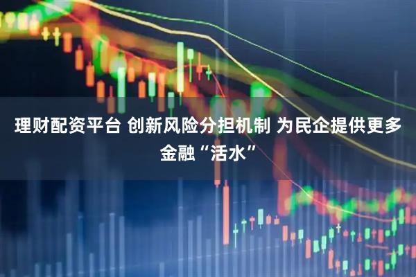 理财配资平台 创新风险分担机制 为民企提供更多金融“活水”