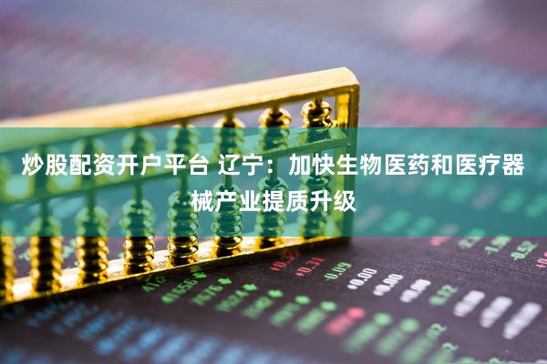 炒股配资开户平台 辽宁：加快生物医药和医疗器械产业提质升级